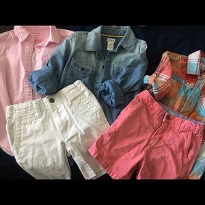 Boys summer button downs and shorts